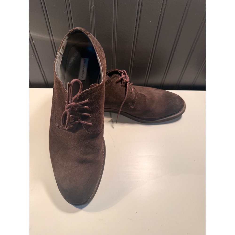 Joseph Abboud Mens Brown Suede Derby Dress Shoes Size 13D Lace Up Round Toe